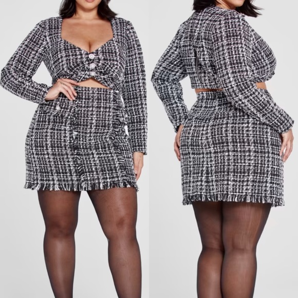 Fashion to Figure Tops - Sasha Tweed SET! (Skirt and top)